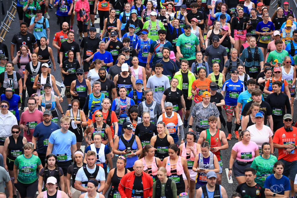 Thousands at the start line as they descend on the Mizuno Swansea Half Marathon