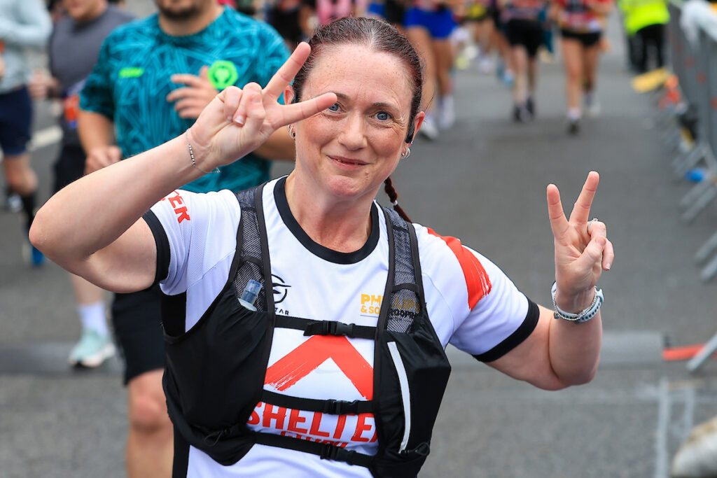 Shelter Cymru Runner at the Mizuno Swansea Half Marathon 2026, Swansea, Wales, 7 June 2026:
